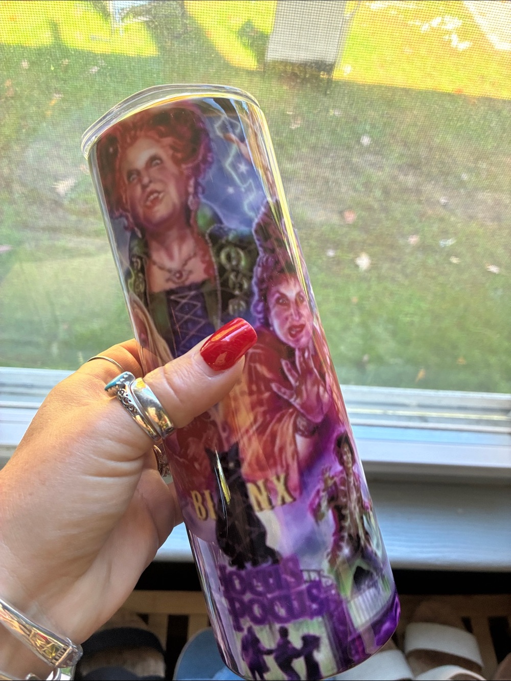 Hocus Pocus Themed Stainless Tumbler - Purple